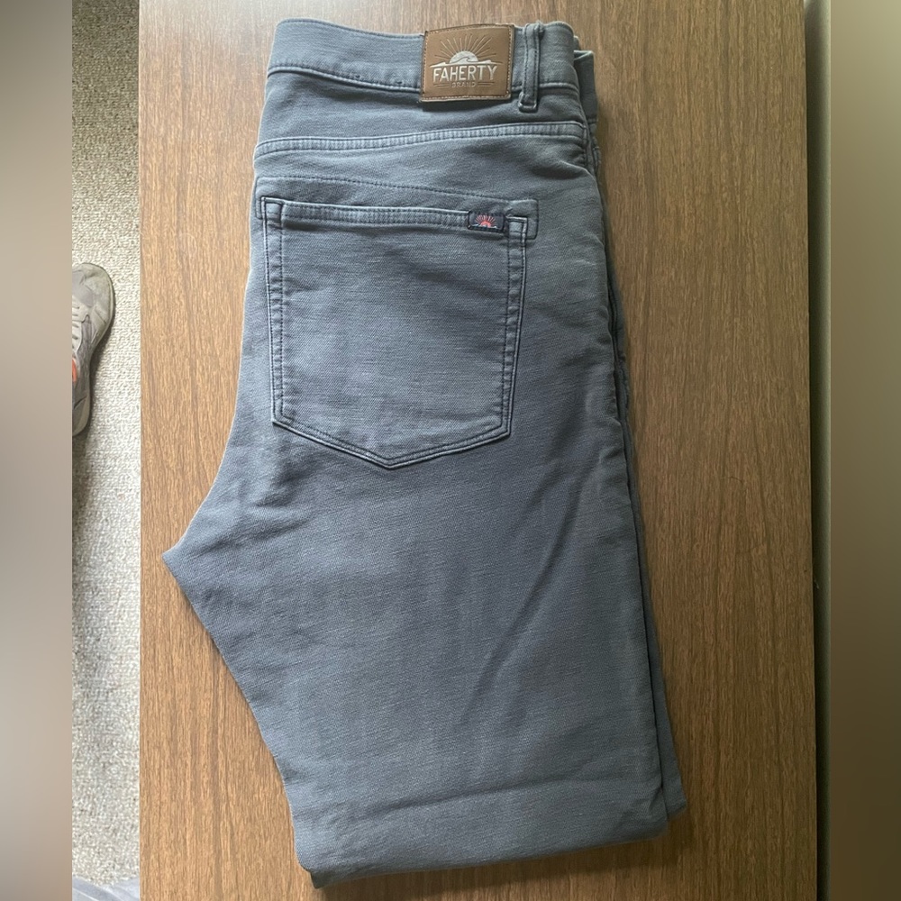 Faherty Brand Men’s Stretch Terry Five-Pocket Pants
